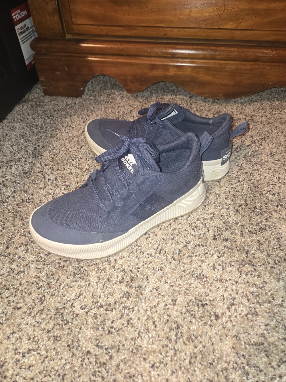Sorel Women's Navy Waterproof Canvas Sneakers